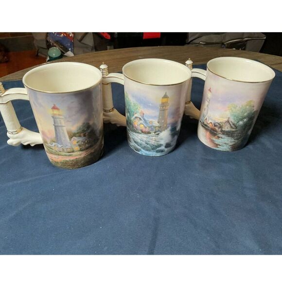 The Bradford Exchange Thomas Kincade Mug Set - Picture 1 of 3